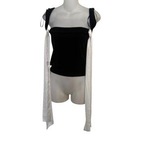 Forever 21 Black Tank with Ties